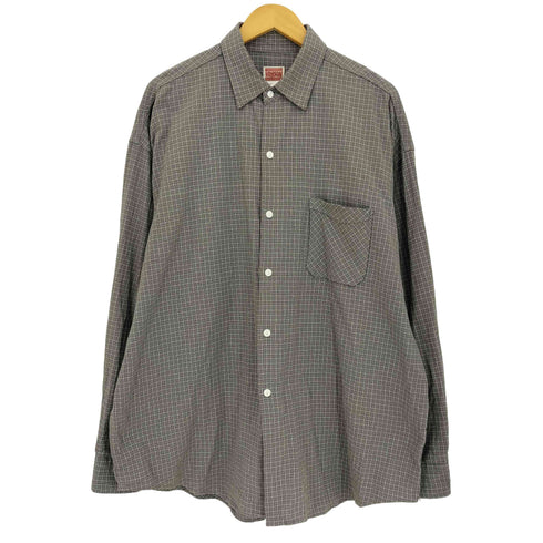 ヒンソン HINSON 25ss シワ加工 レギュラーカラー ロングスリーブチェックシャツ メンズ import:L