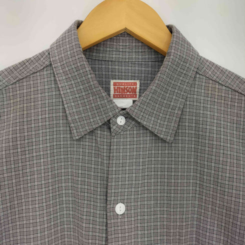 ヒンソン HINSON 25ss シワ加工 レギュラーカラー ロングスリーブチェックシャツ メンズ import:L