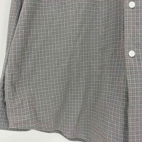 ヒンソン HINSON 25ss シワ加工 レギュラーカラー ロングスリーブチェックシャツ メンズ import:L