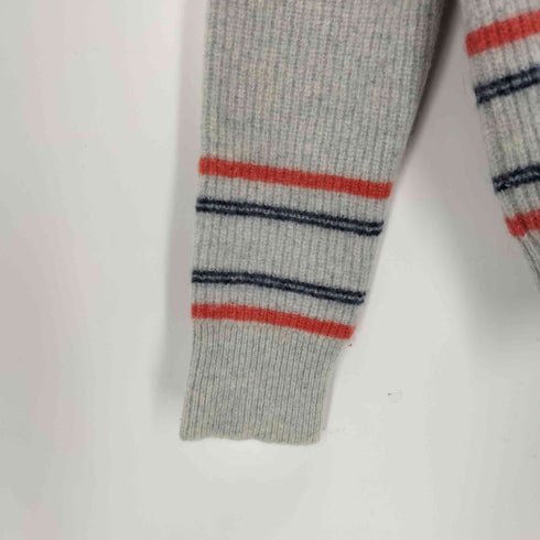 ブルックスブラザーズ BROOKS BROTHERS ラムズウール ジオメトリックストライプ ラグランスリーブ クルーネックセーター レディース import:M