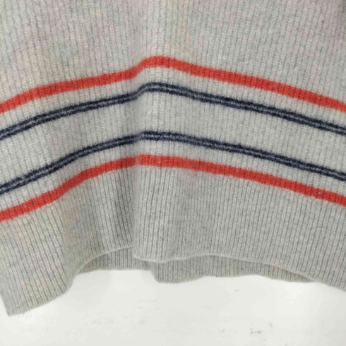 ブルックスブラザーズ BROOKS BROTHERS ラムズウール ジオメトリックストライプ ラグランスリーブ クルーネックセーター レディース import:M