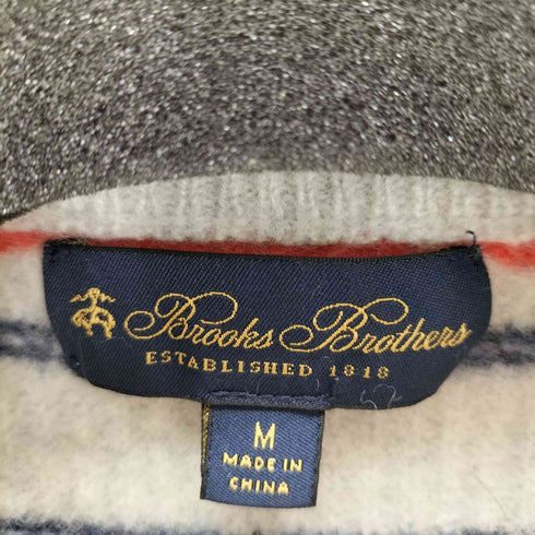 ブルックスブラザーズ BROOKS BROTHERS ラムズウール ジオメトリックストライプ ラグランスリーブ クルーネックセーター レディース import:M