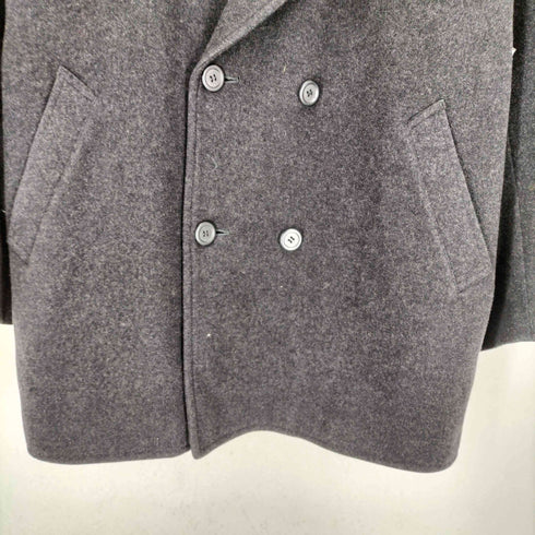 dolcis cashmere カシミヤ混エポレット付襟ニットピーコート メンズ M