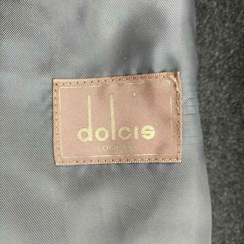 dolcis cashmere カシミヤ混エポレット付襟ニットピーコート メンズ M
