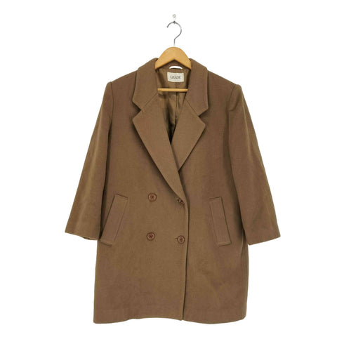 GRADE cashmere カシミヤ混ダブルチェスターコート レディース
