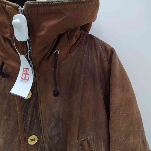 ボンネビル boneville 80S Vintage Hooded Lamb Leather Bomber Jacket MASSIMO OSTI オスティ期 裏地キルティング ヴィンテージ フーデット ラムレザー ボンバー ジャケット CP COMPANY メンズ 52