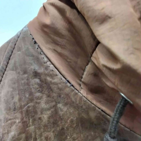 ボンネビル boneville 80S Vintage Hooded Lamb Leather Bomber Jacket MASSIMO OSTI オスティ期 裏地キルティング ヴィンテージ フーデット ラムレザー ボンバー ジャケット CP COMPANY メンズ 52