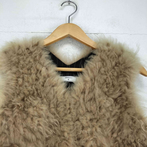 MERVEILLE H. cashmere goat カシミヤゴートファーベスト レディース