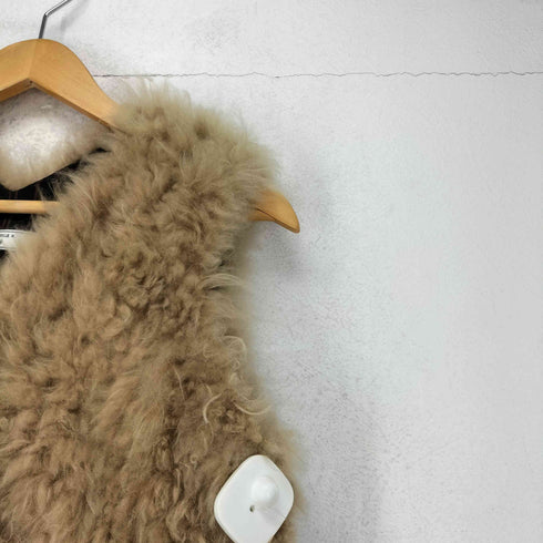 MERVEILLE H. cashmere goat カシミヤゴートファーベスト レディース