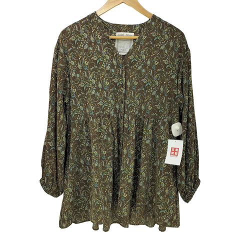 ビアズリー BEARDSLEY ギャザーブラウス シーズンレスアイテム ペイズリー レディース FREE