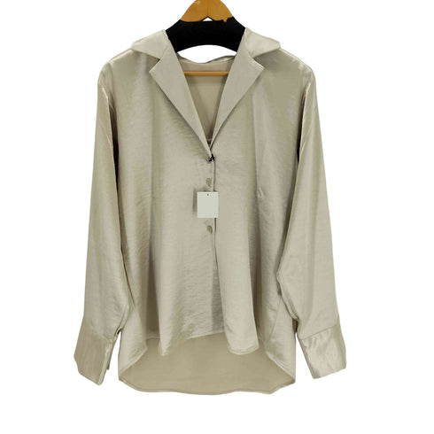 maisoncelon オフショルダーサテンブラウス レディース