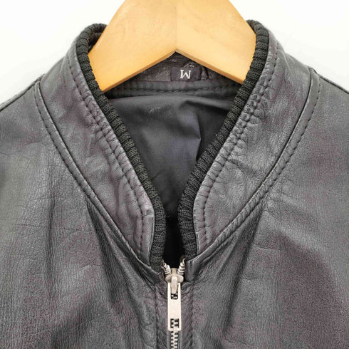 レザージップアップジャケット レディース M