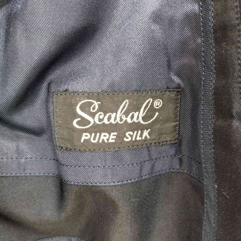 SAIKAYA PURE SILK ステンカラーコート メンズ