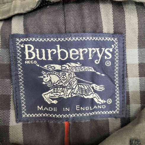 バーバリーズ BURBERRYS MADE IN ENGLAND 裏地チェック柄 ステンカラーコート メンズ 46
