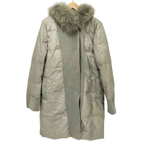 ギャバジンケーティー Gabardine K.T カシミヤゴート混ファー ウール切替 ダウンコート レディース