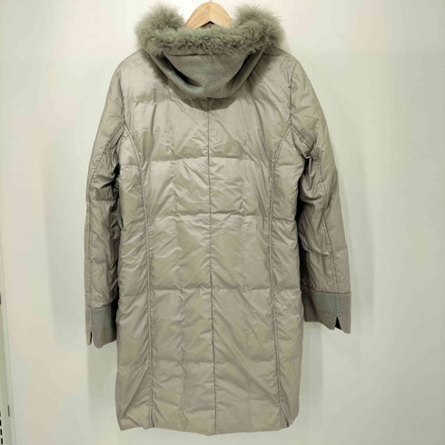 ギャバジンケーティー Gabardine K.T カシミヤゴート混ファー ウール切替 ダウンコート レディース