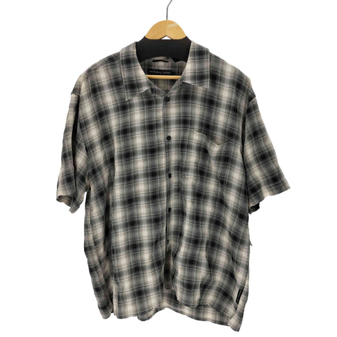 ナチュラルイシュー NATURAL ISSUE 90s レーヨン混 オンブレチェック ボックスオープンカラーシャツ メンズ JPN:XL