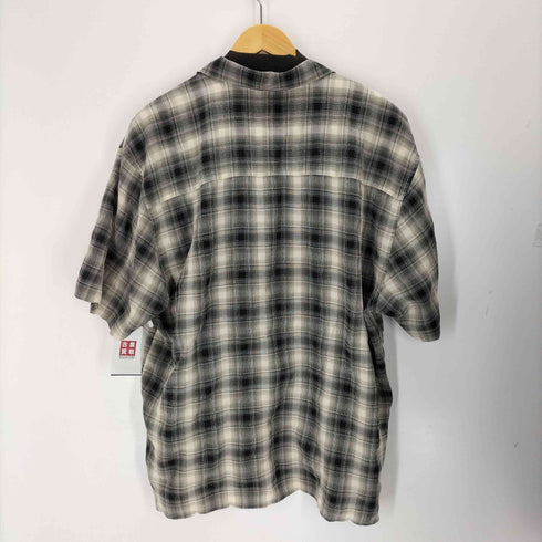 ナチュラルイシュー NATURAL ISSUE 90s レーヨン混 オンブレチェック ボックスオープンカラーシャツ メンズ JPN:XL