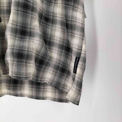 ナチュラルイシュー NATURAL ISSUE 90s レーヨン混 オンブレチェック ボックスオープンカラーシャツ メンズ JPN:XL