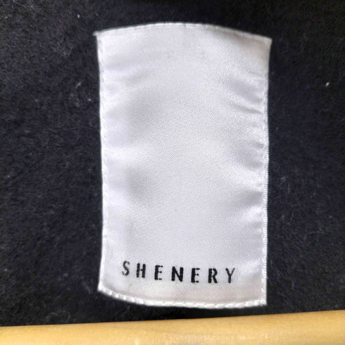 シーナリー SHENERY ビッグカラー ウールナイロンコート レディース 38
