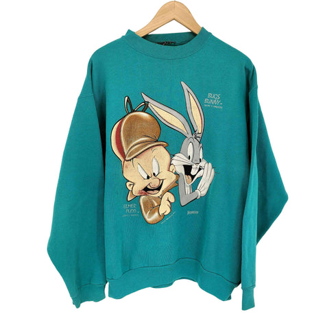 90s クルーネック キャラクタープリント スウェット メンズ