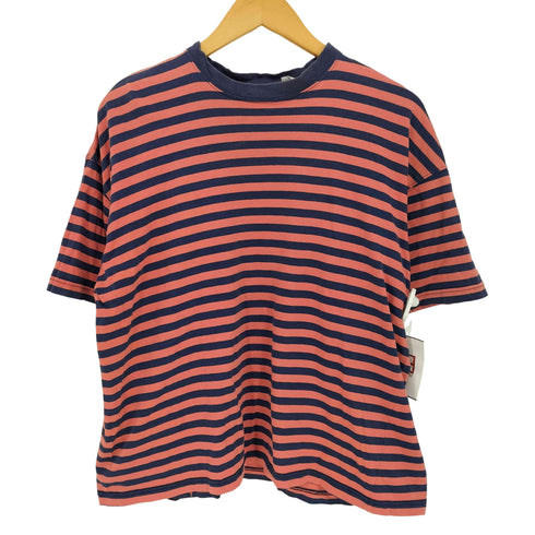 90s ボーダー クルーネック Tシャツ メンズ import:L