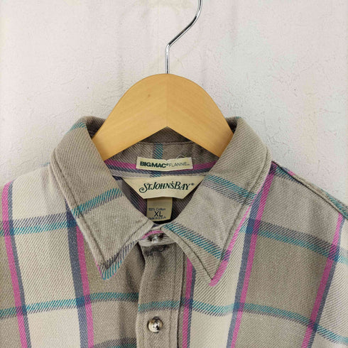 ビッグマック BIG MAC 80S USA製 STJOHN'SBAY フランネルチェックシャツ メンズ import:XL