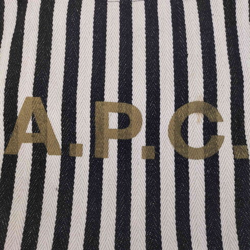アーペーセー A.P.C. ヘリンボーン ストライプ トートバッグ レディース