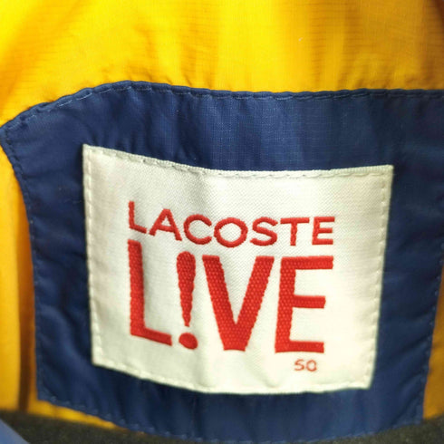 ラコステライブ Lacoste Live ロゴ刺繍 フーデットダウンジャケット メンズ JPN:50