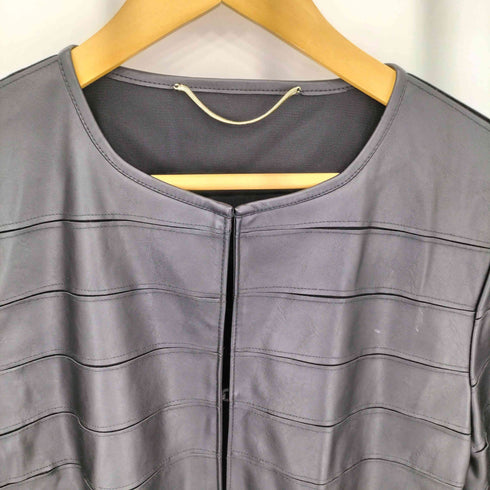 マレーラ MARELLA フェイクレザー カットワークコート レディース 38