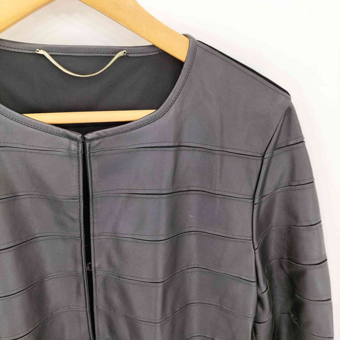マレーラ MARELLA フェイクレザー カットワークコート レディース 38