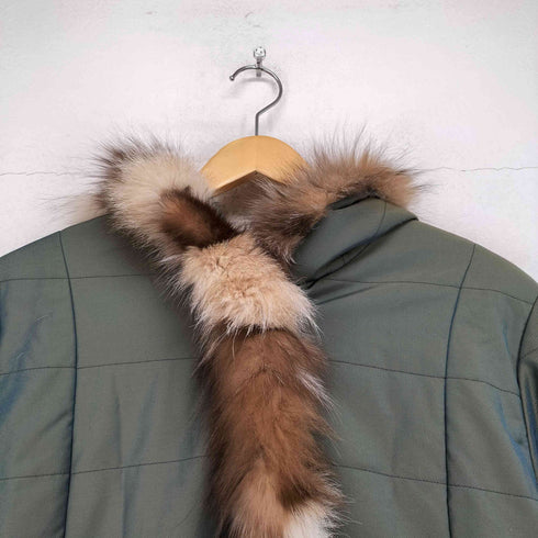 LALIBERTE fox fur 玉虫フォックスファー中綿コート レディース M