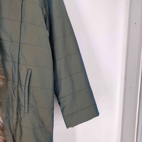 LALIBERTE fox fur 玉虫フォックスファー中綿コート レディース M