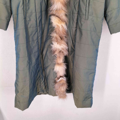 LALIBERTE fox fur 玉虫フォックスファー中綿コート レディース M