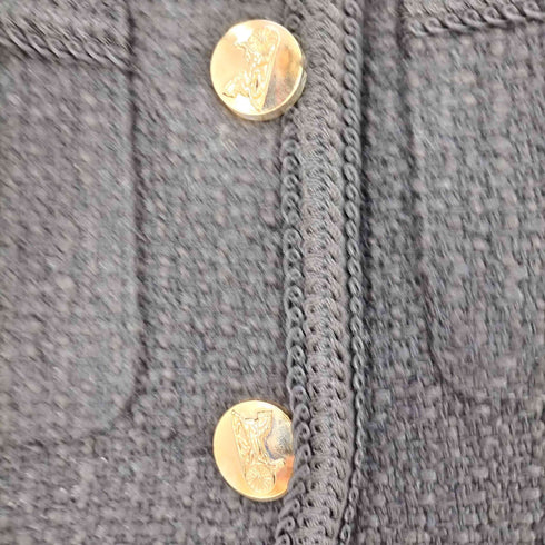 ada. パイピング ツイードライク 金ボタン ジャケット レディース