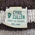 CYRIL CULLEN 80s アイルランド製 マルチボーダー ウール クルーネック カーディガン レディース