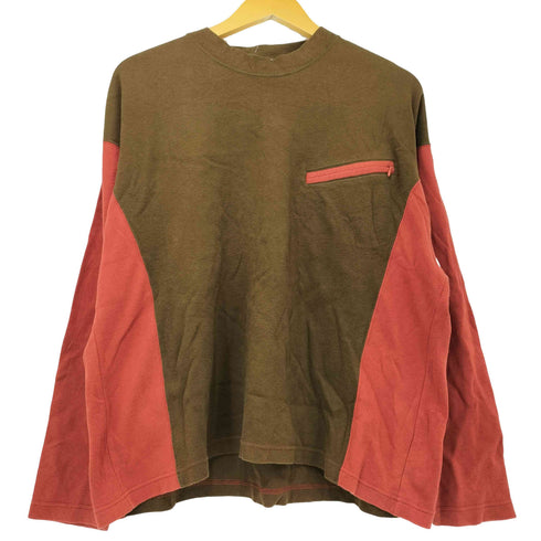 フィッチェ ficce 80-90s ジップポケット カラー切替 ロングスリーブTシャツ メンズ