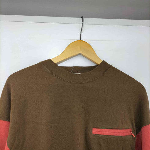 フィッチェ ficce 80-90s ジップポケット カラー切替 ロングスリーブTシャツ メンズ
