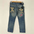 アンダーカバー UNDERCOVER 05AW Arts&Crafts期 ダメージ加工 ハート刺繍 デニム レディース JPN:2
