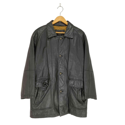 Sub urban cow leather 裏地キルティングカウレザーカーコート メンズ M