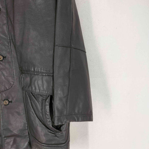 Sub urban cow leather 裏地キルティングカウレザーカーコート メンズ M