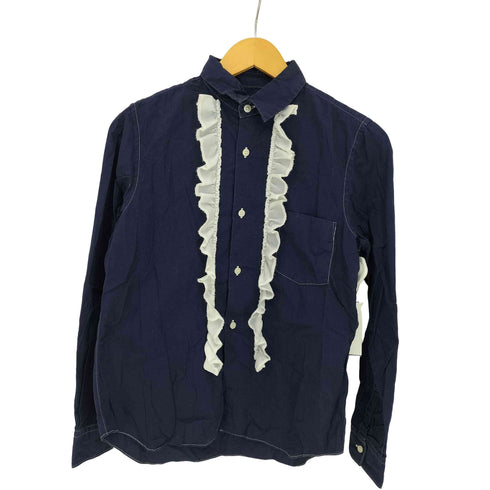ブラックコムデギャルソン BLACK COMME des GARCONS 12ss 製品染め フリル シャツ レディース JPN:S