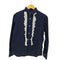 ブラックコムデギャルソン BLACK COMME des GARCONS 12ss 製品染め フリル シャツ レディース JPN:S