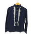 ブラックコムデギャルソン BLACK COMME des GARCONS 12ss 製品染め フリル シャツ レディース JPN:S