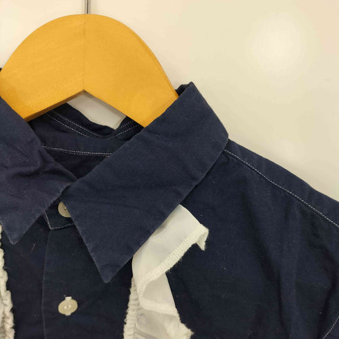 ブラックコムデギャルソン BLACK COMME des GARCONS 12ss 製品染め フリル シャツ レディース JPN:S