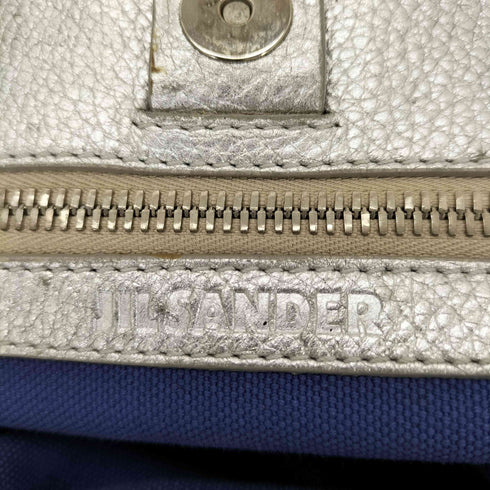 ジルサンダー JIL SANDER イタリア製 コーティング加工 キャンバス切替 ミニボストンバッグ メンズ