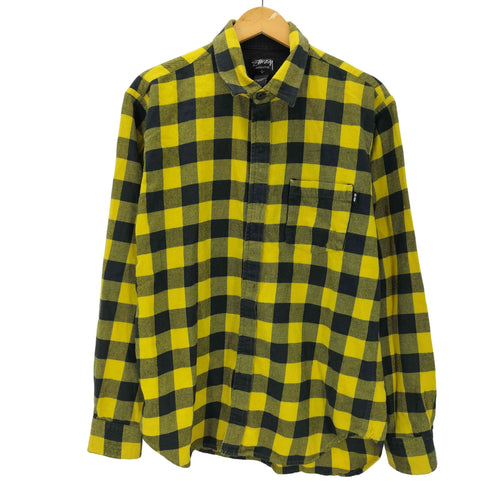 ステューシー Stussy AUTHENTIC 00S L/S BLOCK CHECK FLANNEL SHIRT オーセンティック ブロック チェック フランネル シャツ メンズ import:L