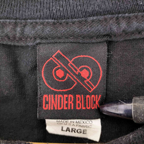 CINDER BLOCK ボディ 90-00S メキシコ製 UK ロックバンド プリント S/S Tシャツ メンズ import:L