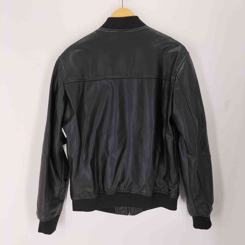 ザラ ZARA フェイクレザーボンバージャケット メンズ import:M
