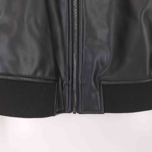 ザラ ZARA フェイクレザーボンバージャケット メンズ import:M